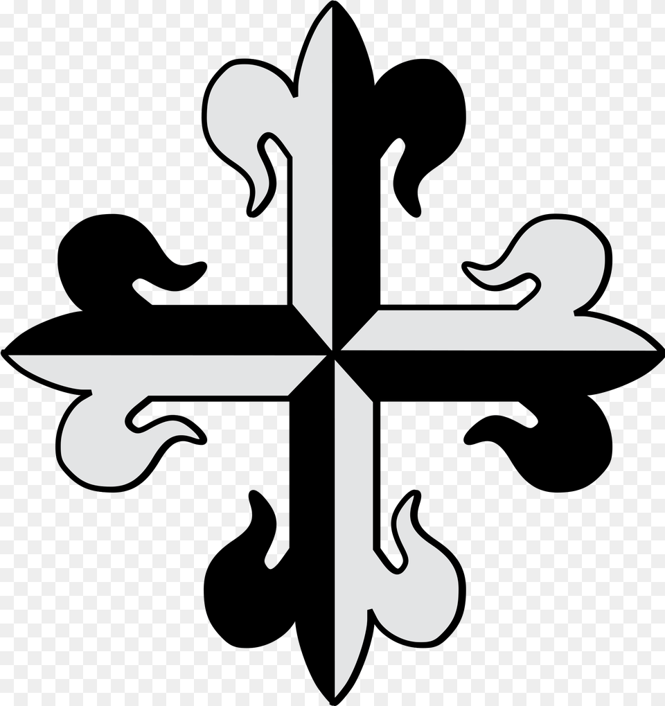 Open Dominican Cross, Stencil, Symbol Free Transparent Png
