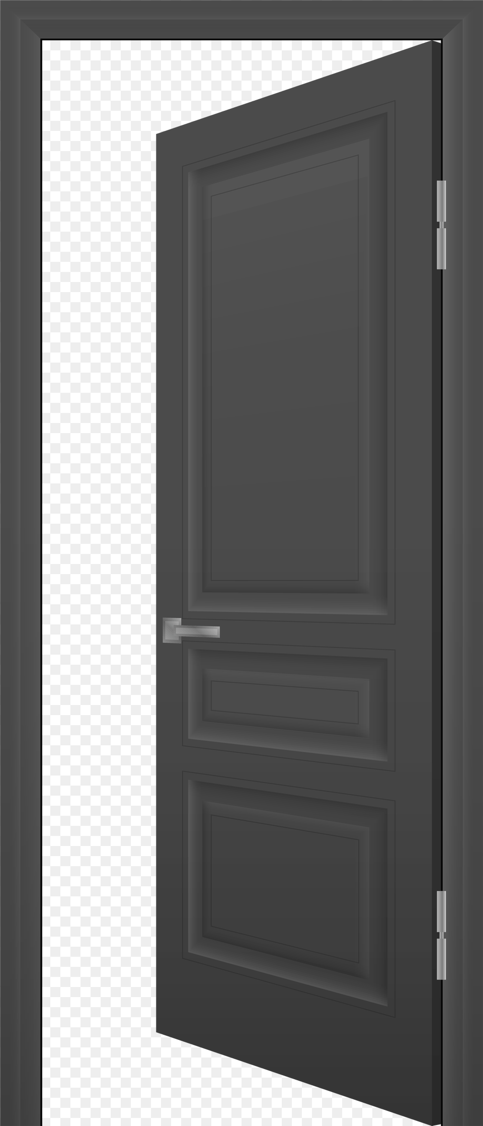 Open Door Grey Clip Art Door Clipart Transparent Background, Architecture, Building, Housing, Mailbox Free Png