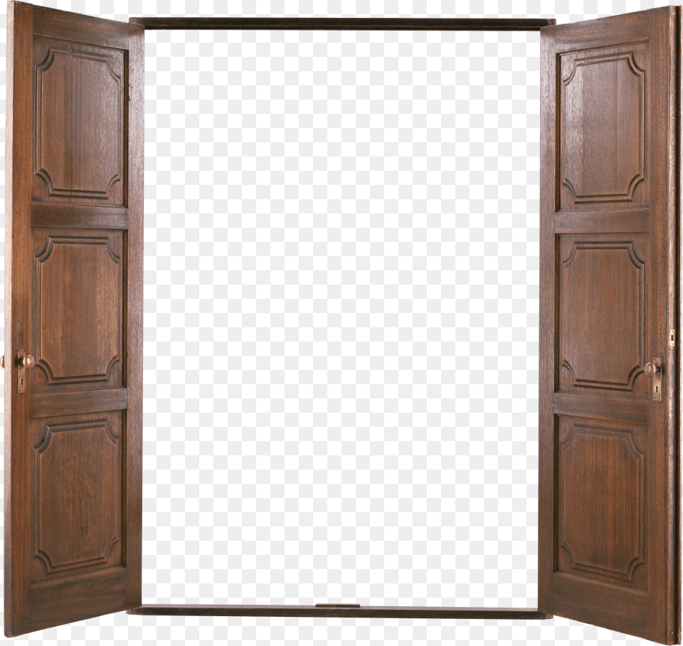 Open Door Open Wooden Door, White Board, Furniture Png Image