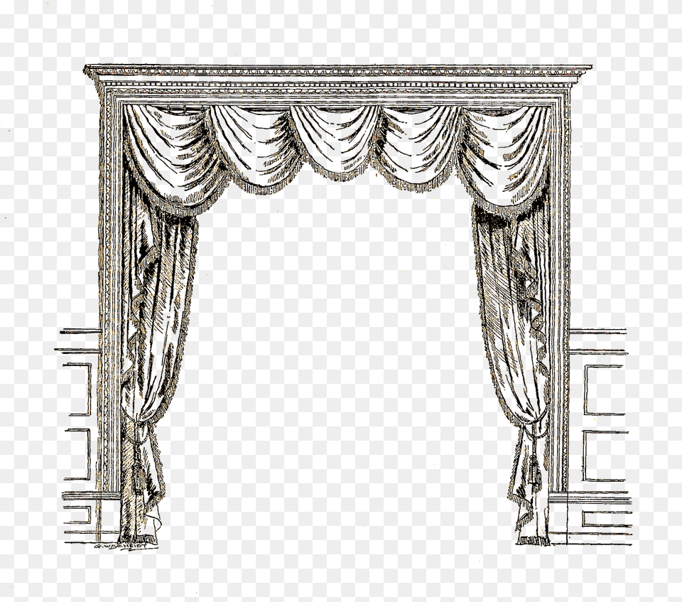 Open Door With Curtains, Stage, Curtain, Texture Free Png Download