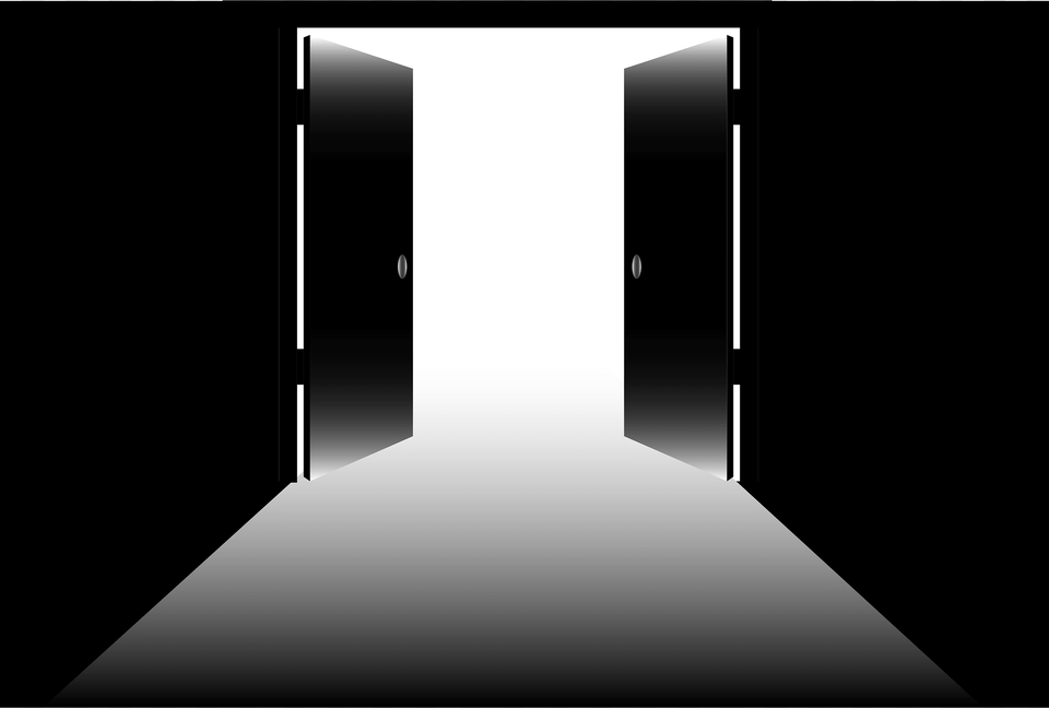 Open Doors Clipart, Architecture, Building, Corridor, Indoors Png