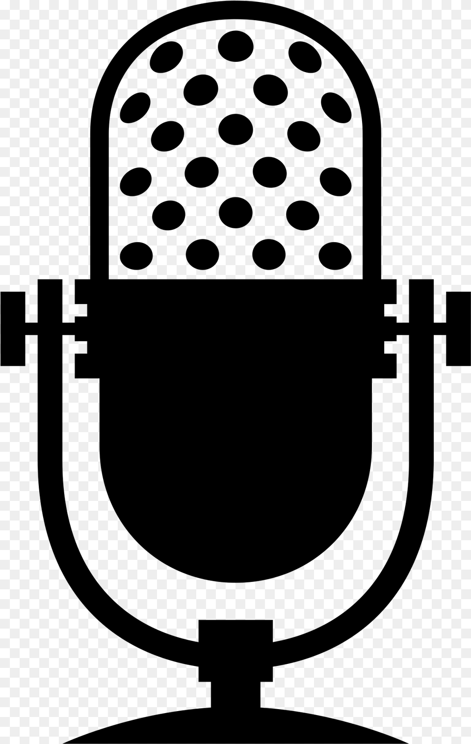 Open Emoji Con Microfono, Gray Free Transparent Png