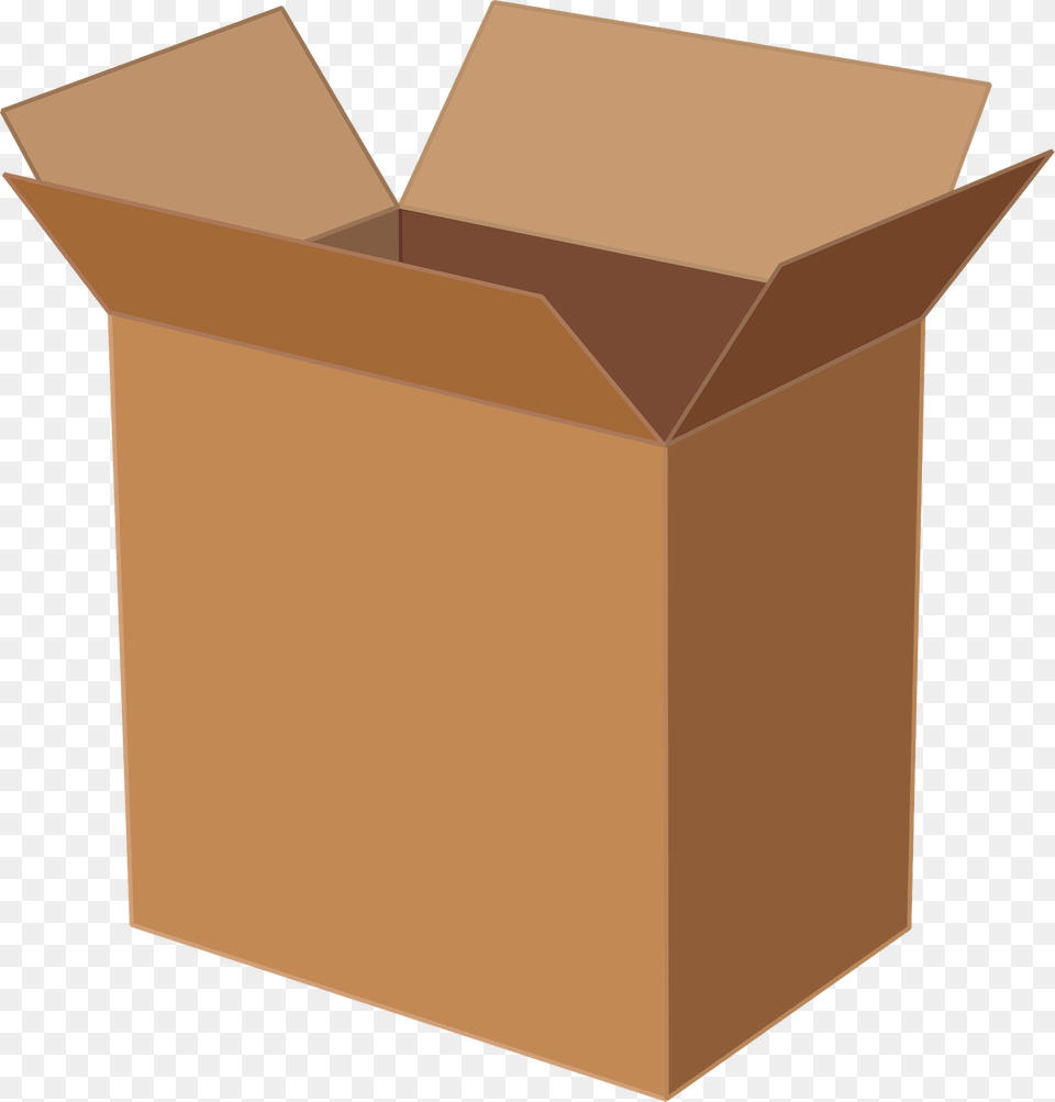 Open Empty Cardboard Box Clipart, Carton, Mailbox, Package, Package Delivery Free Transparent Png