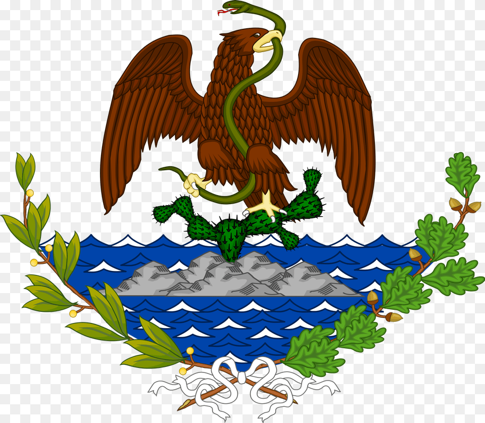 Open Escudo De Mexico En Las Republicas Federales, Emblem, Symbol, Animal, Bird Png Image