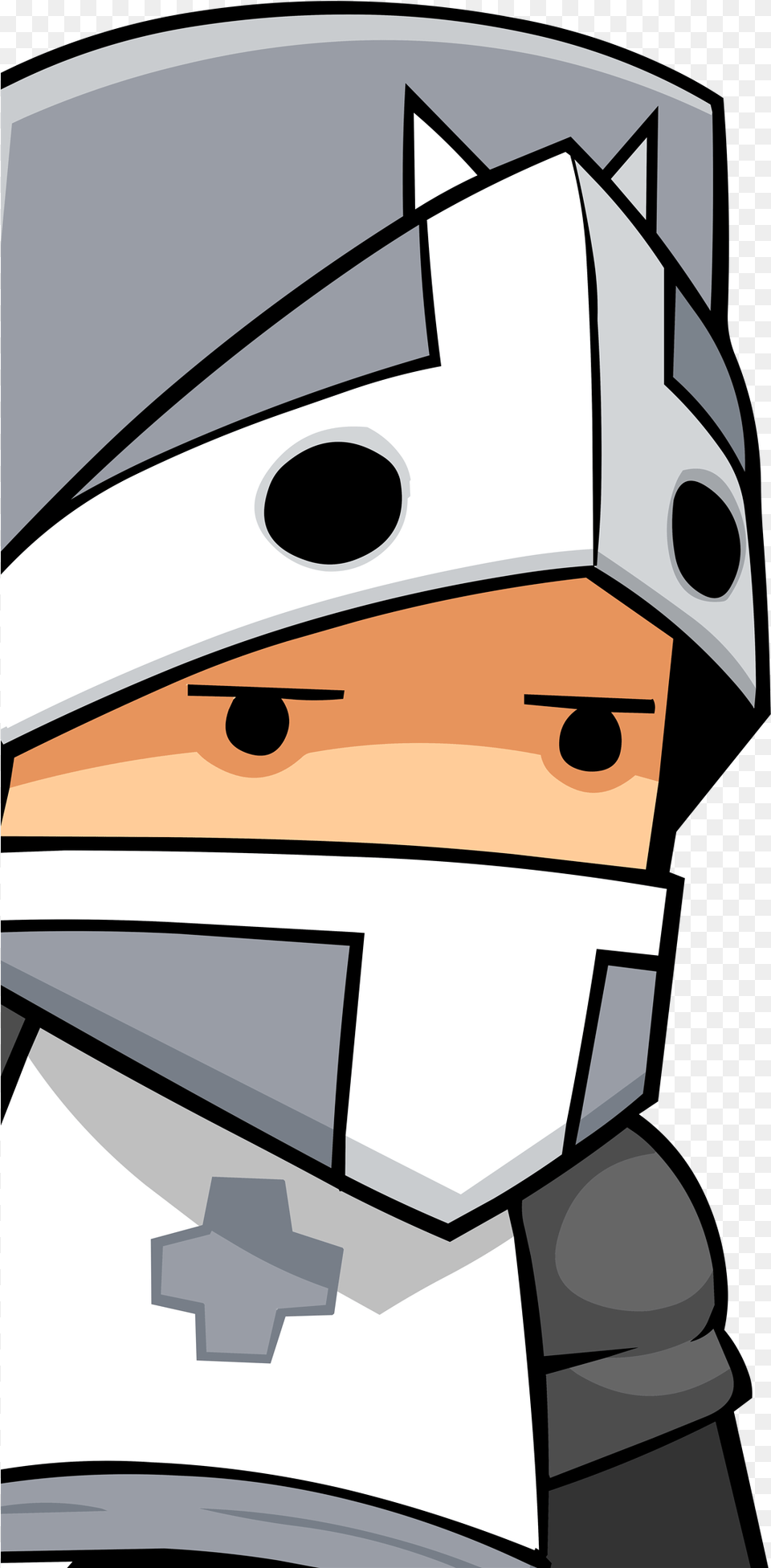 Open Faced Gray Knight Castle Crashers Gold Knight, Helmet, Book, Publication, Comics Png