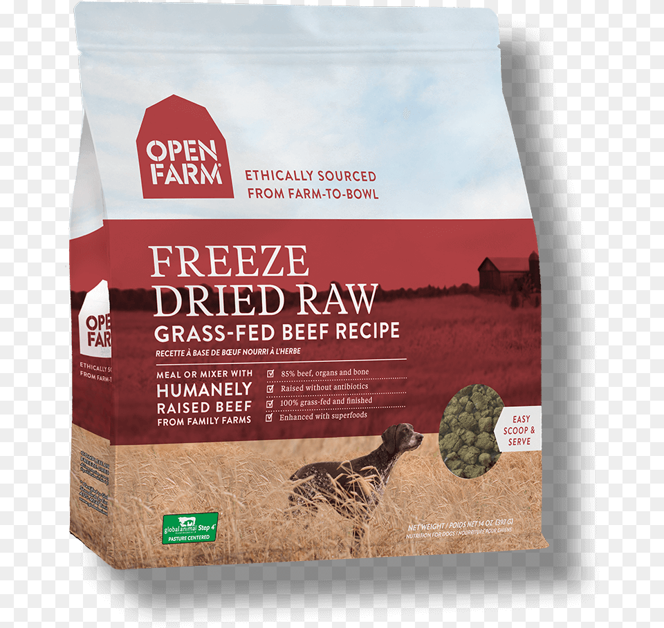 Open Farm Freeze Dried Dog Food, Advertisement, Poster, Pet, Mammal Png Image