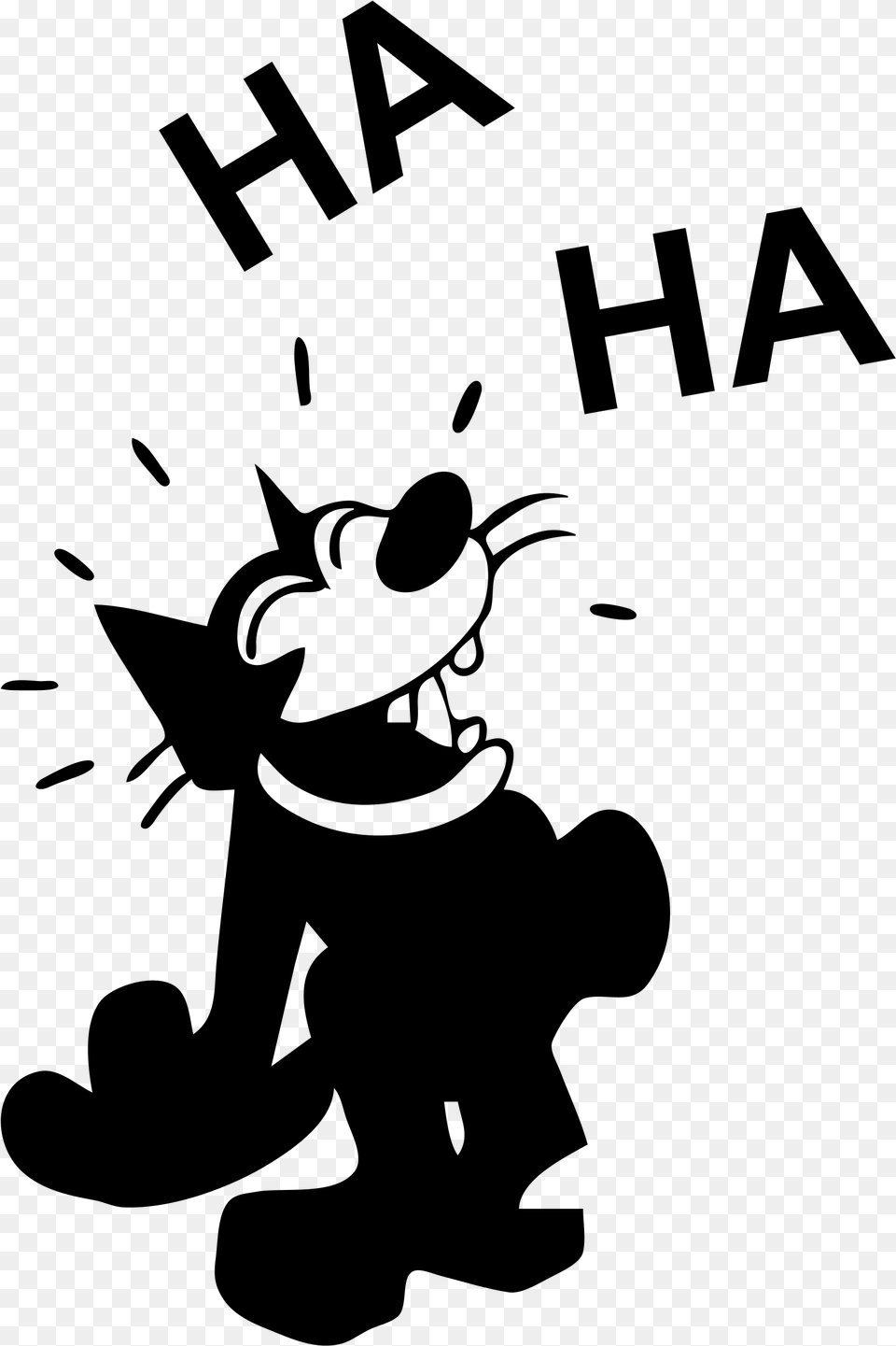 Open Felix The Cat Ha Ha, Gray Free Png Download