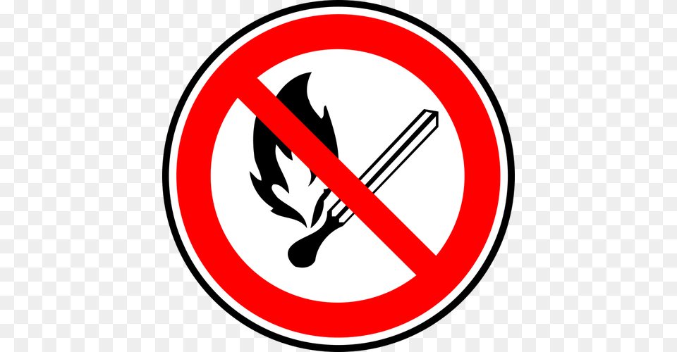 Open Fire Forbidden Vector Sign, Symbol, Road Sign Free Png