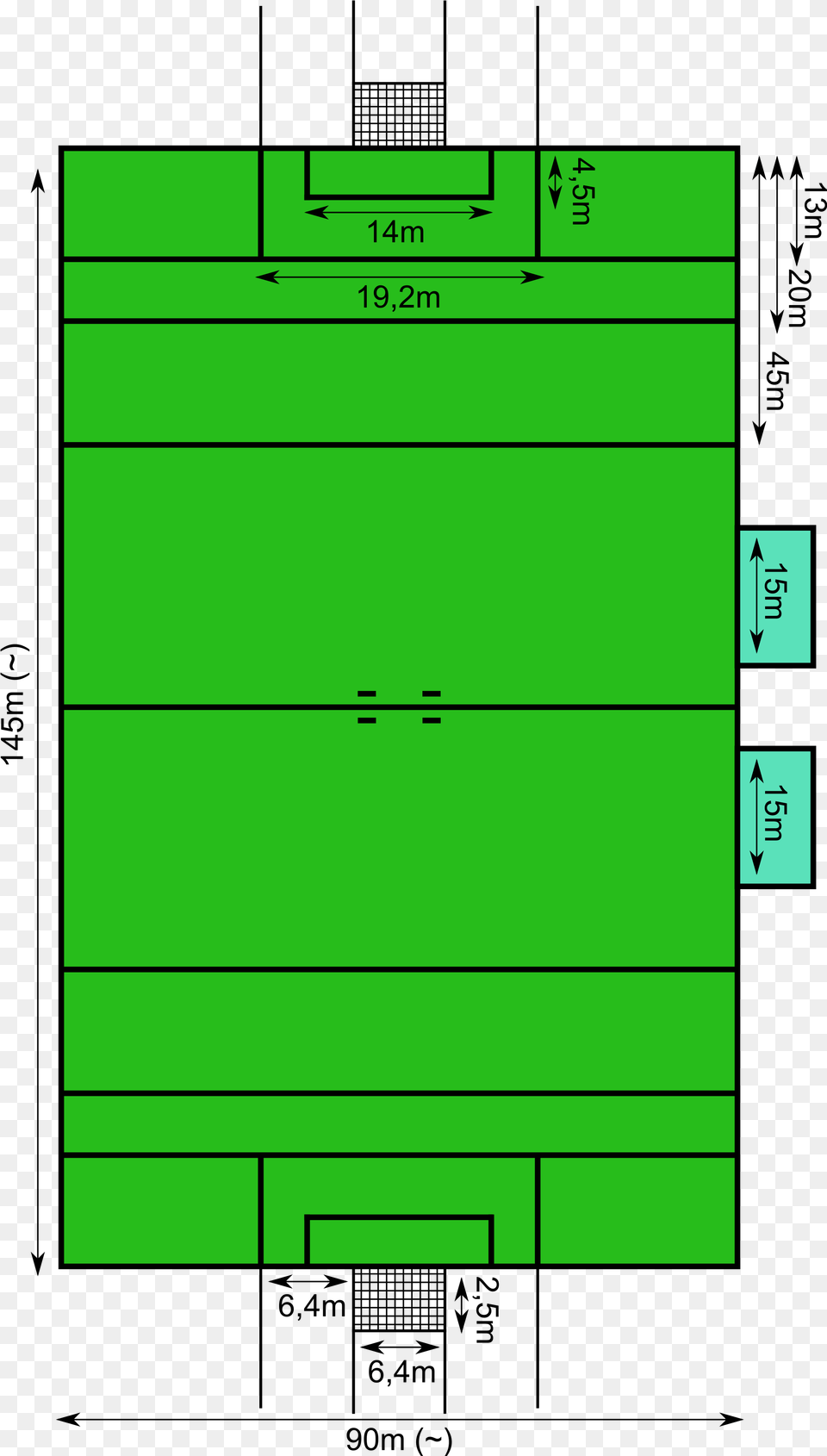 Open Flag Football Field Dimensions, Green, Text Png