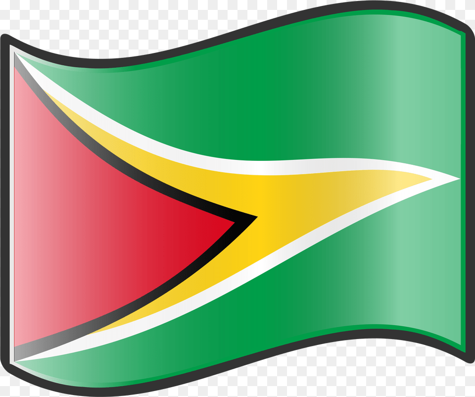 Open Flag Of Guyana, Blackboard Png
