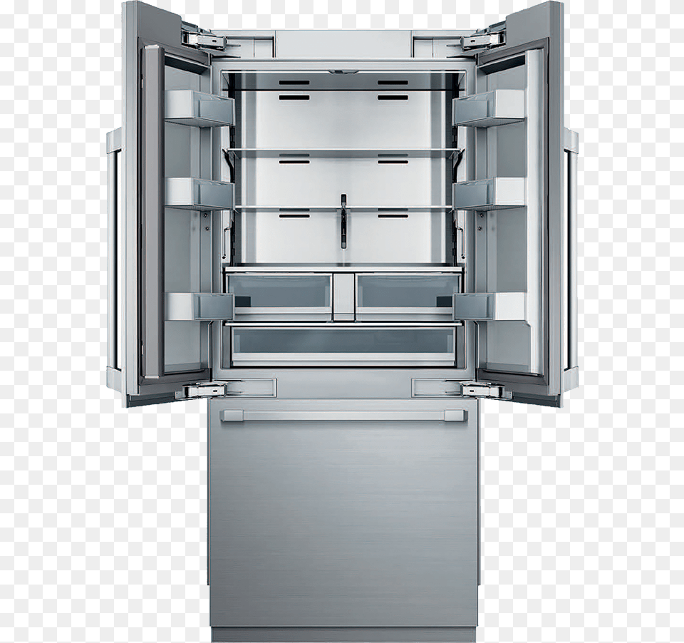 Open French Door Refrigerator Dacor Modernist Refrigerator, Device, Appliance, Electrical Device Png Image