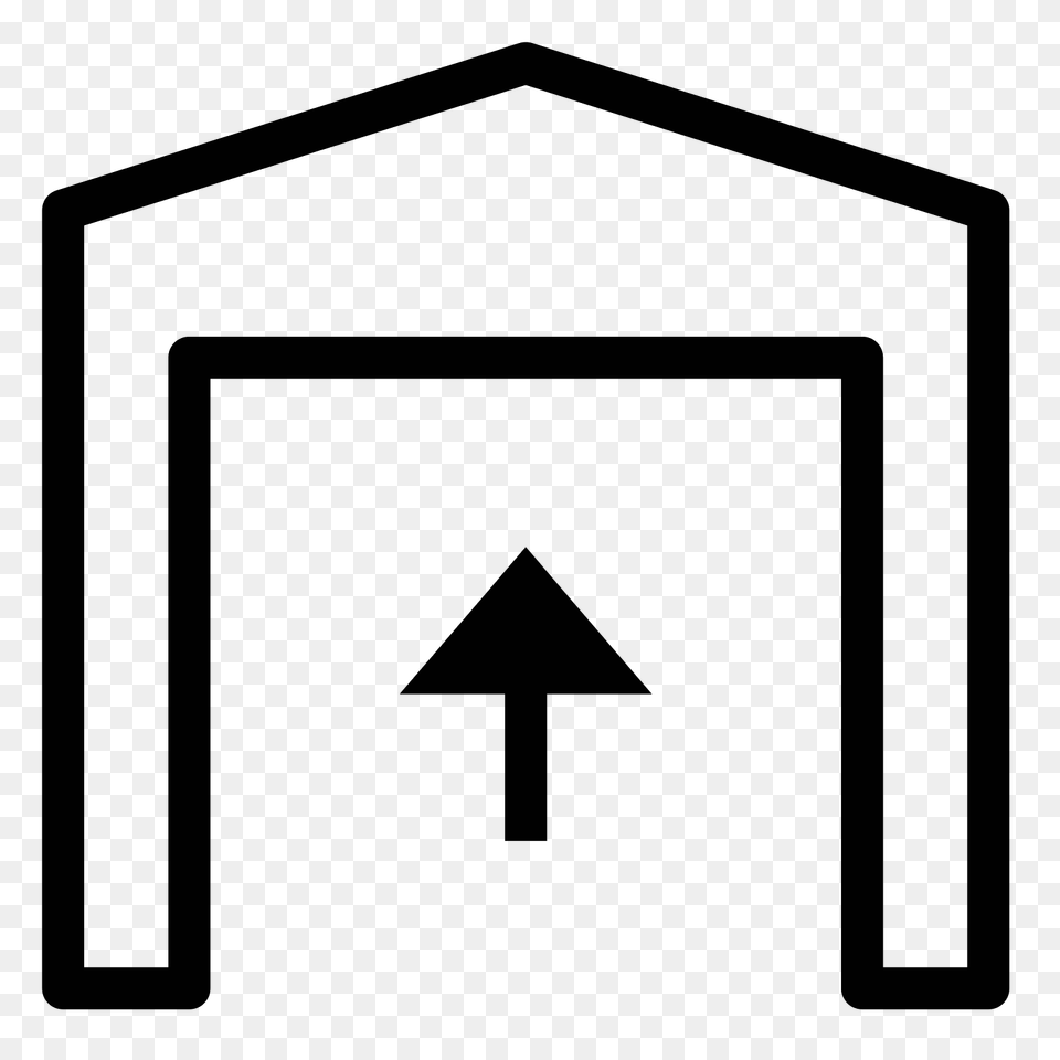 Open Garage Door Icon, Gray Free Transparent Png