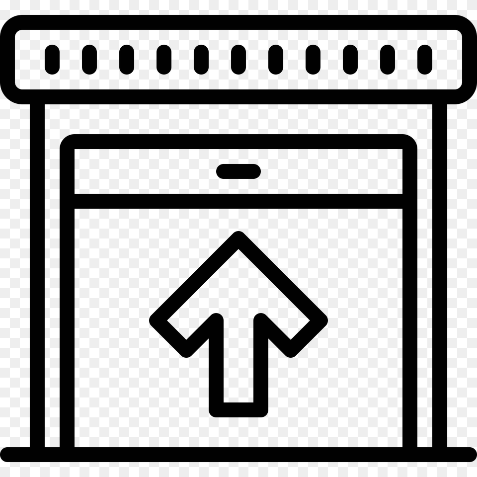 Open Garage Door Icon, Gray Free Transparent Png