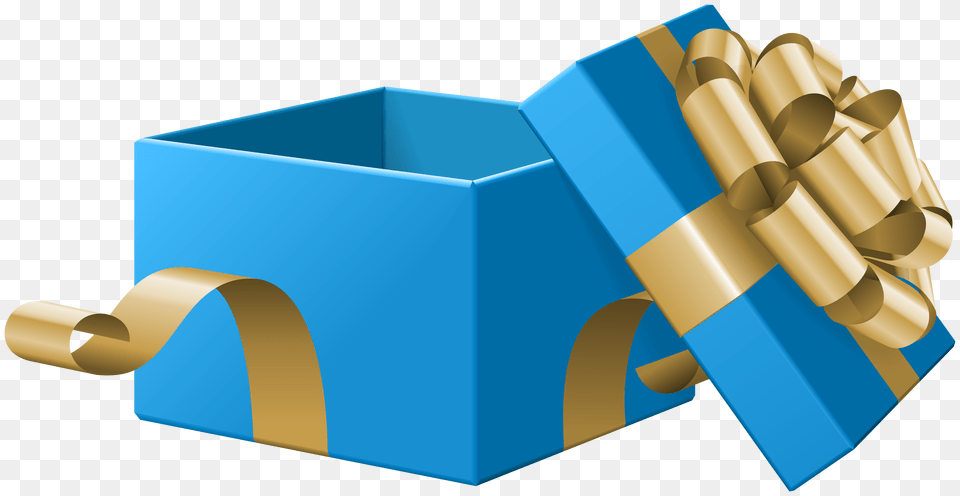 Open Gift Box Blue Clip Art Gallery Png