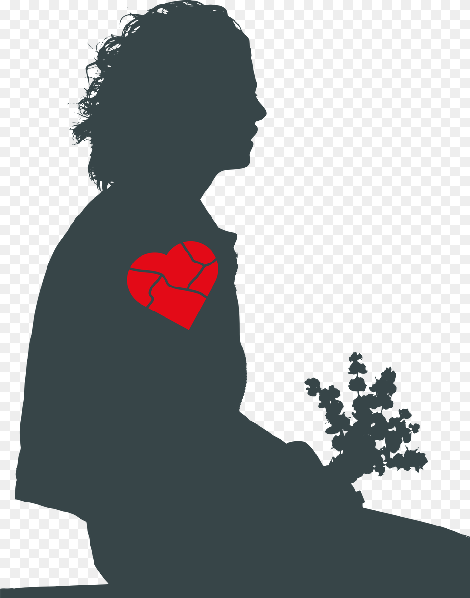 Open Girl Broken Heart, Art, Graphics, Person, Flower Png Image