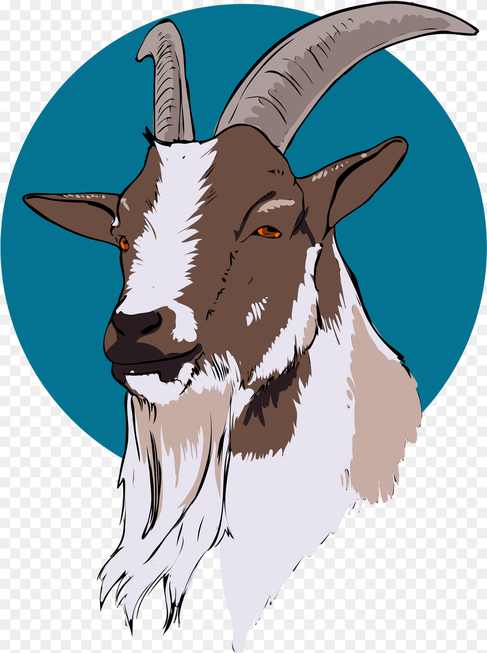 Open Goat Head, Livestock, Animal, Mammal, Mountain Goat Png Image