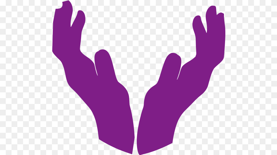 Open Hand Clipart White Praying Hands Clipart, Purple, Clothing, Glove, Person Free Png Download