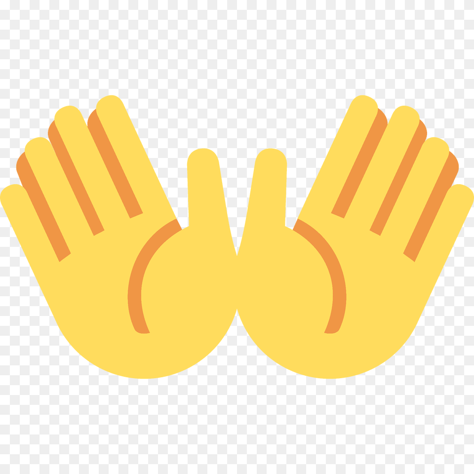 Open Hands Emoji Clipart, Cutlery, Fork, Clothing, Glove Free Png Download