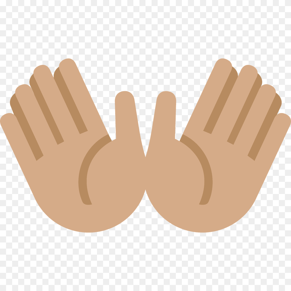 Open Hands Emoji Clipart, Body Part, Cutlery, Hand, Person Png Image