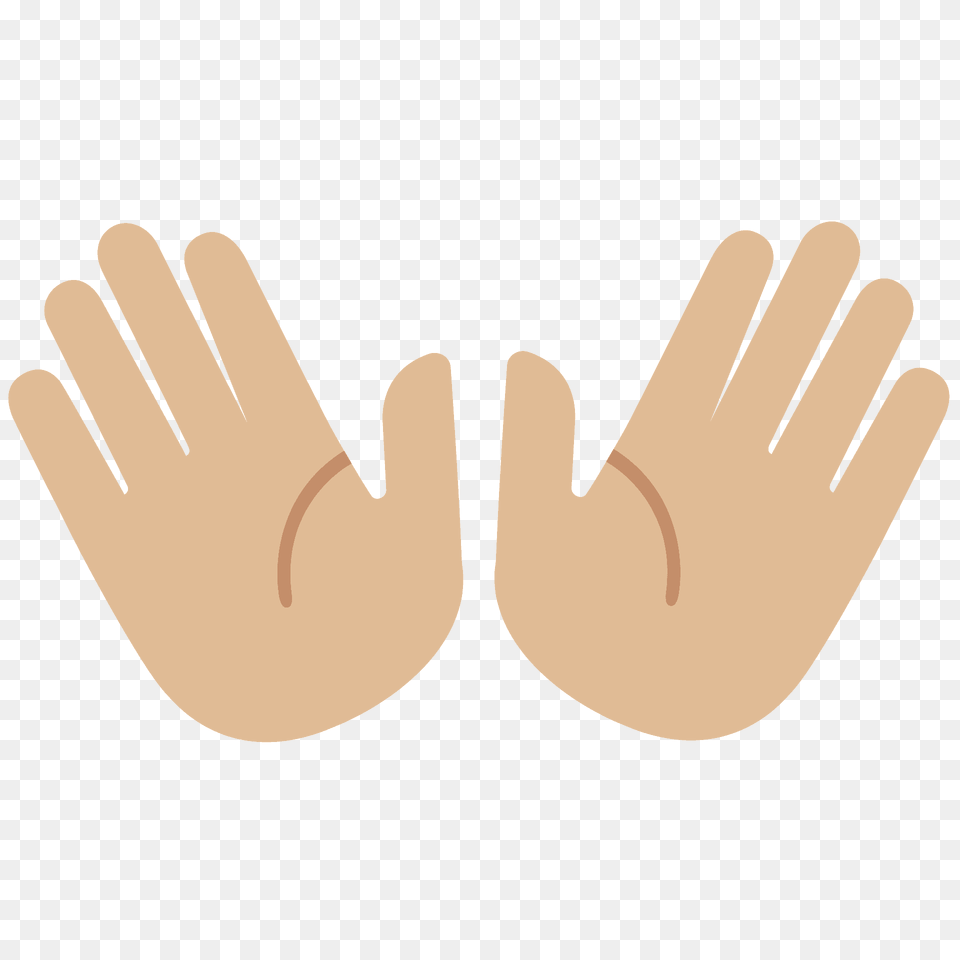 Open Hands Emoji Clipart, Body Part, Clothing, Glove, Hand Free Png