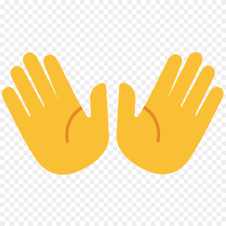 Open Hands Emoji Clipart, Clothing, Glove, Body Part, Hand Free Transparent Png