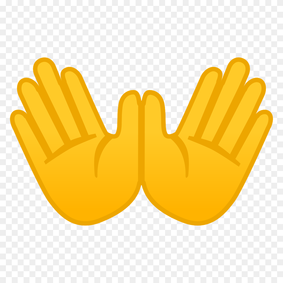 Open Hands Icon Noto Emoji People Bodyparts Iconset Google, Clothing, Glove, Body Part, Cutlery Png