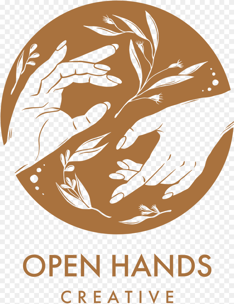 Open Hands Logo Circle Vector Honey Name, Person, Book, Publication, Advertisement Png Image