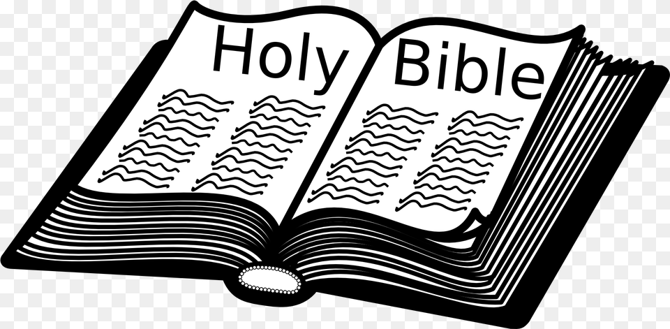 Open Holy Bible Clipart, Book, Page, Publication, Text Png Image