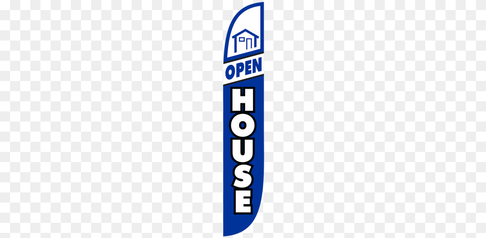 Open House Feather Flag Blue Feather, Text Png Image