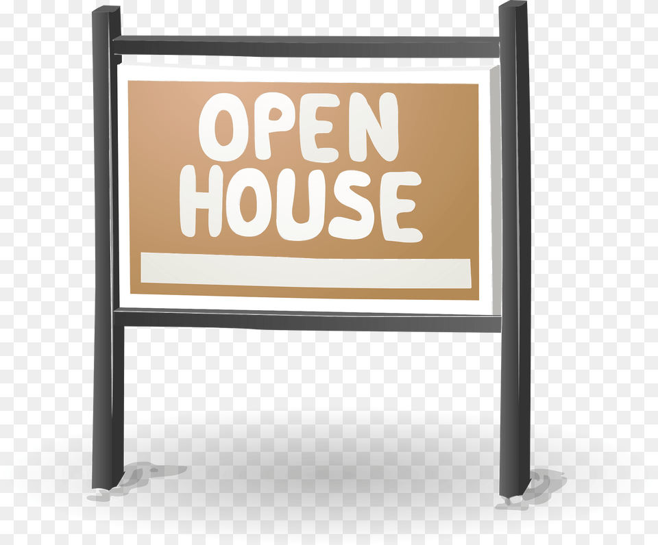 Open House Sign Clipart, Advertisement, Blackboard, Bus Stop, Outdoors Free Png Download