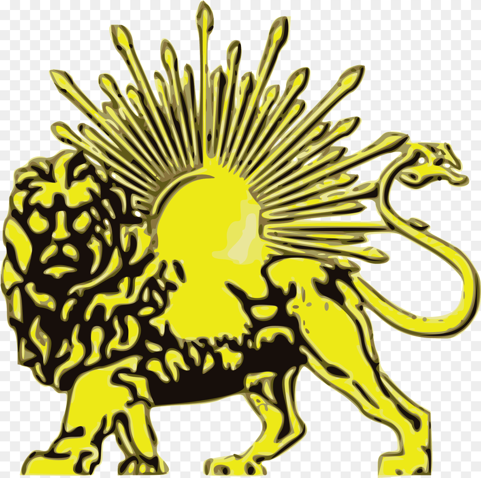 Open Iran Lion And Sun Free Transparent Png