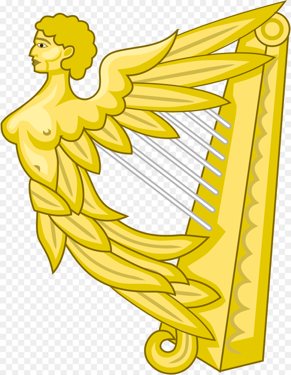 Open Irish Harp Svg, Musical Instrument, Face, Head, Person Free Png