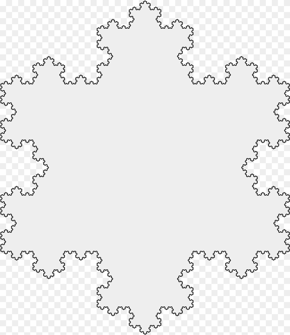Open Koch Snowflake 7th Iteration, Pattern Free Png