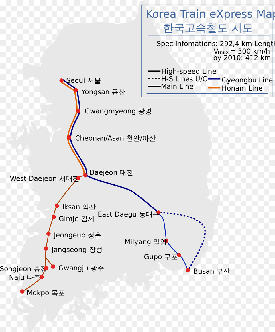 Open Ktx Map Seoul To Busan, Chart, Plot, Atlas, Diagram Free Transparent Png