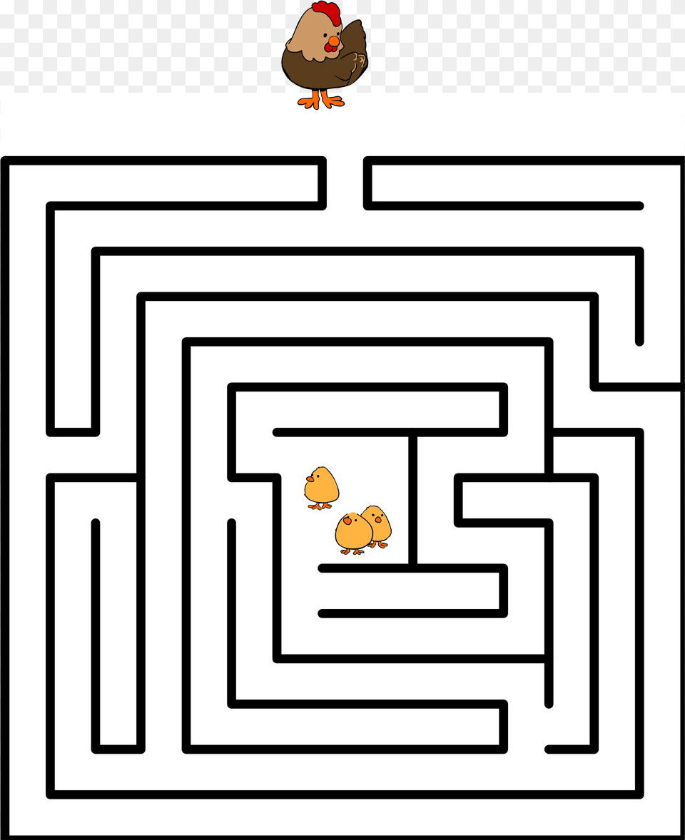 Open Labyrinth Maze Drawing, Animal, Bird Free Png