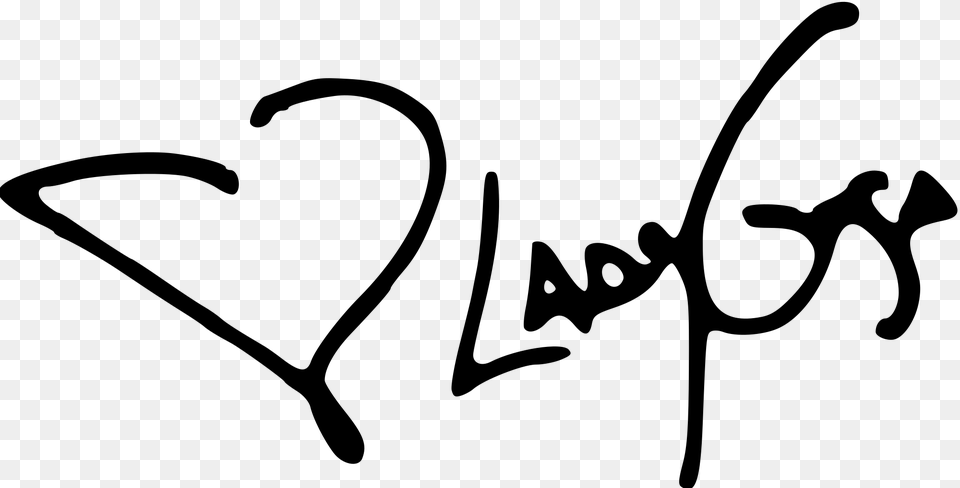 Open Lady Gaga Logo, Gray Png Image