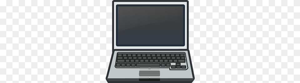 Open Laptop Computer Dark Grey Clipart, Electronics, Pc, Computer Hardware, Computer Keyboard Png Image