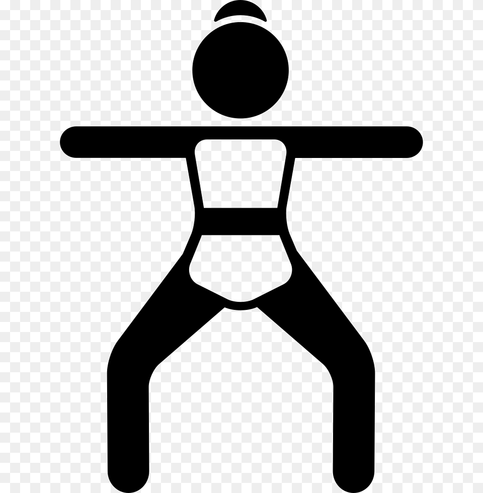 Open Legs And Arms Position Pilates Cartoon Black And White, Stencil Free Transparent Png
