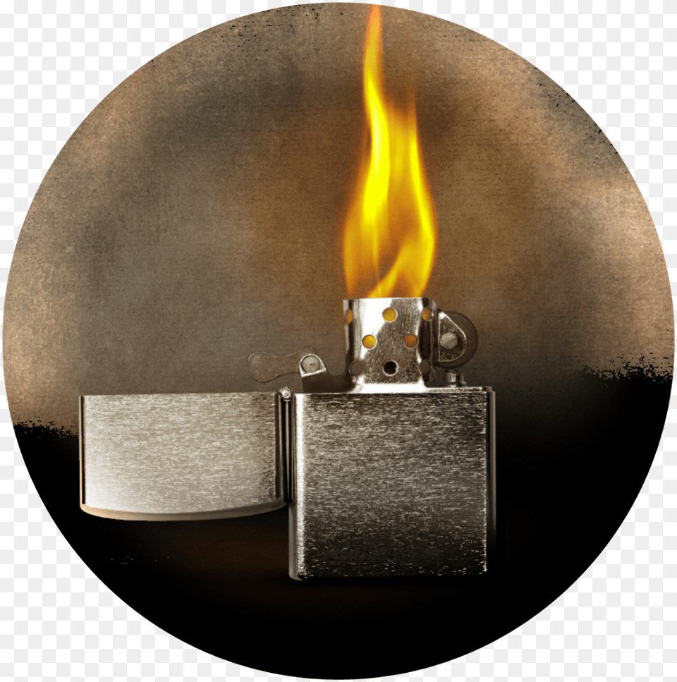 Open Lighter With Flames On Gray Background Wine Stopper Free Png