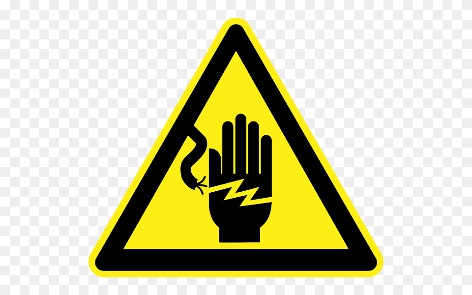 Open Line Wires Hazard Warning Sign, Symbol, Road Sign Free Png