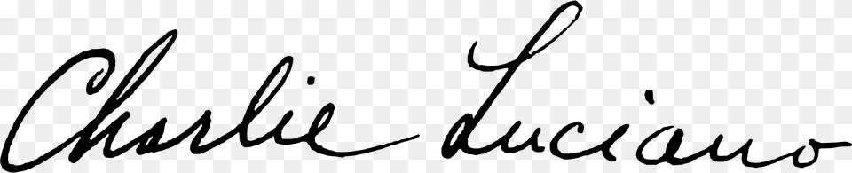 Open Lucky Luciano Signature, Gray Free Png Download