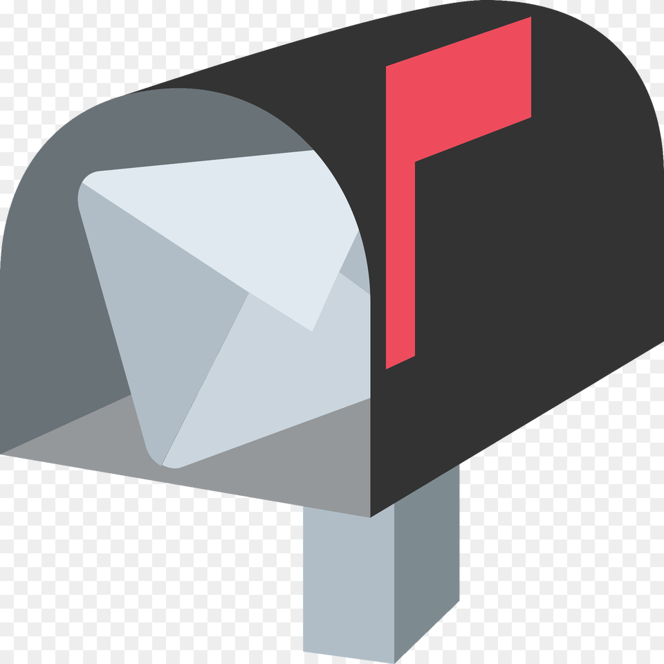 Open Mailbox With Raised Flag Emoji Clipart, Postbox Free Transparent Png