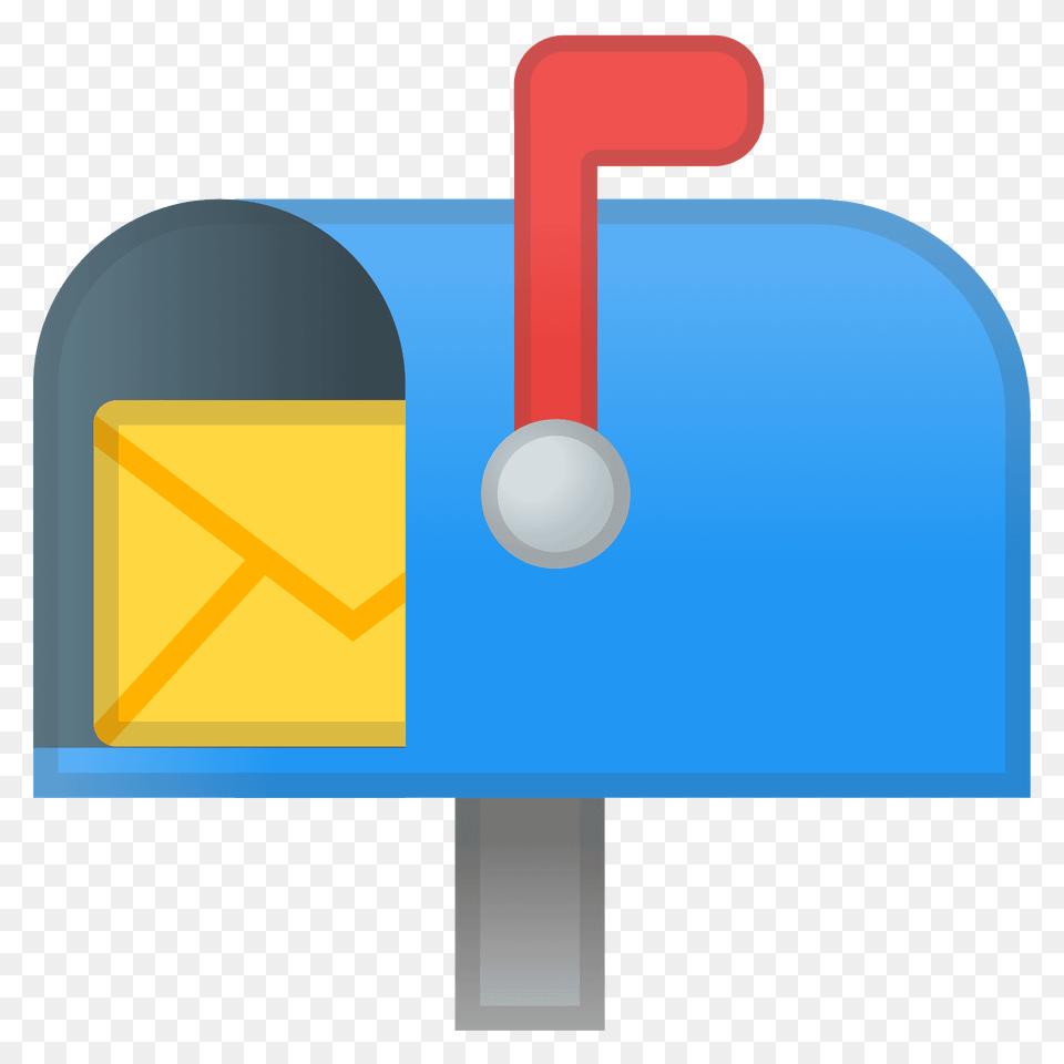 Open Mailbox With Raised Flag Emoji Clipart Png Image