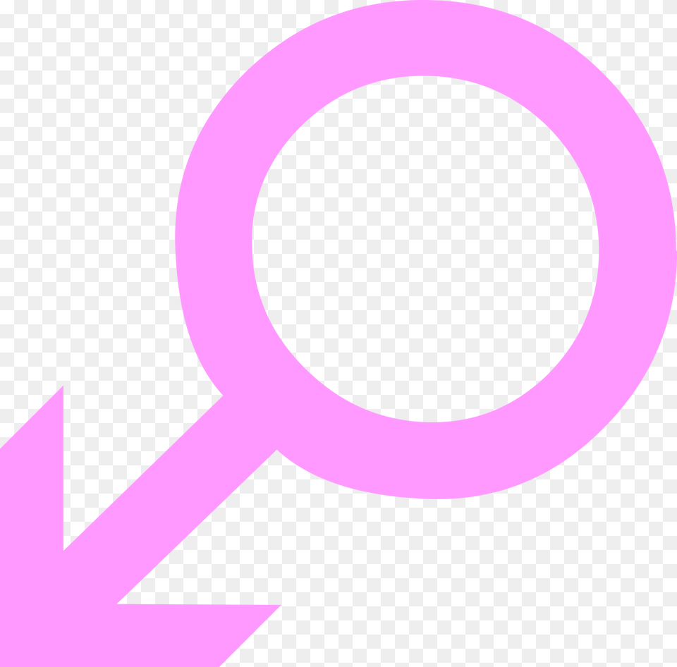 Open Male Symbol Pink, Magnifying Free Png