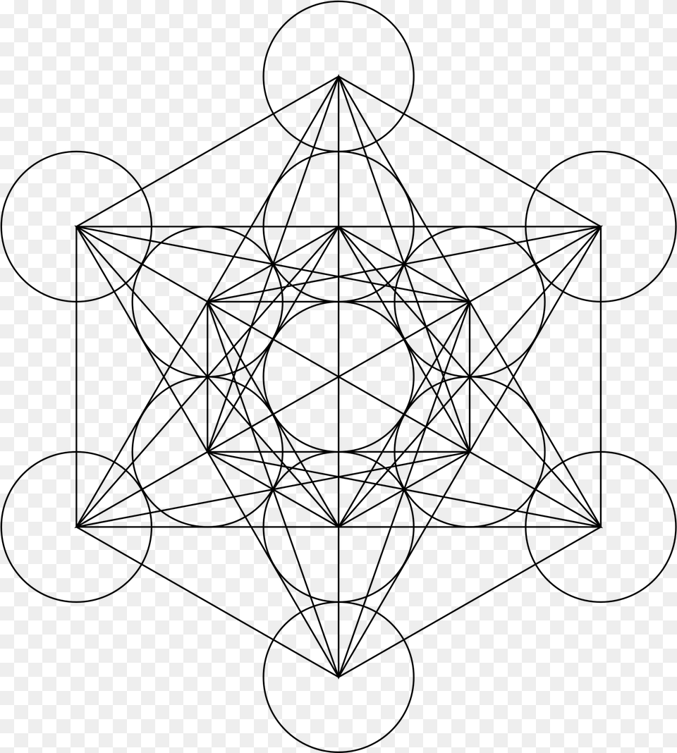 Open Metatron39s Cube, Gray Png Image