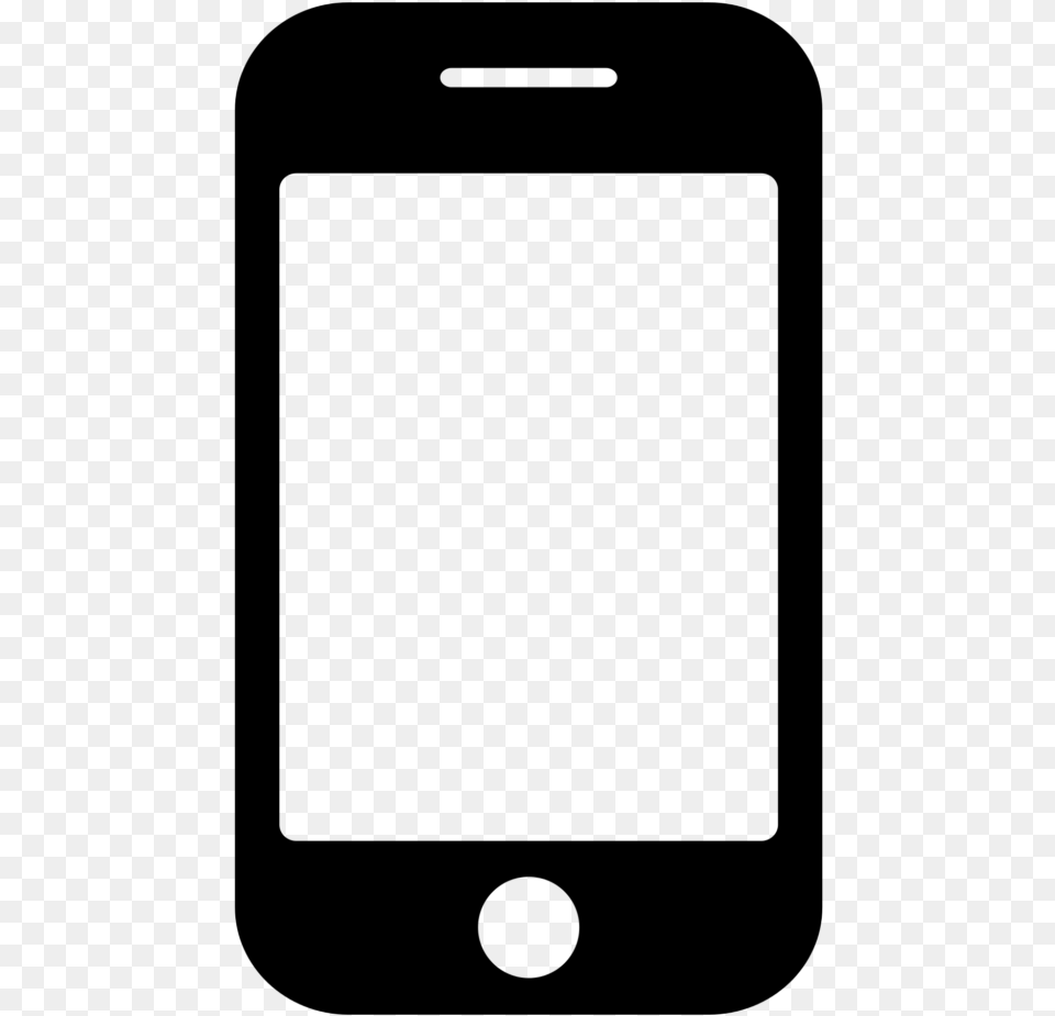 Open Mobile Icon, Gray Free Transparent Png