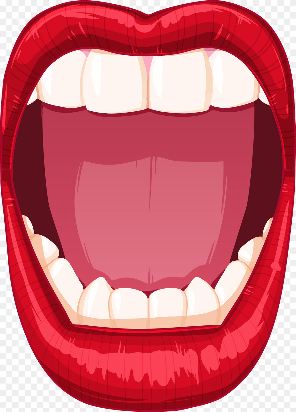 Open Mouth Banner Black And White Library Cartoon Mouth Open Clip Art, Body Part, Person, Teeth, Tongue Png