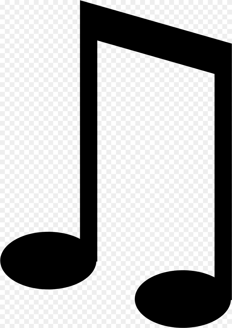 Open Music Symbols Beam Notes, Gray Free Png Download