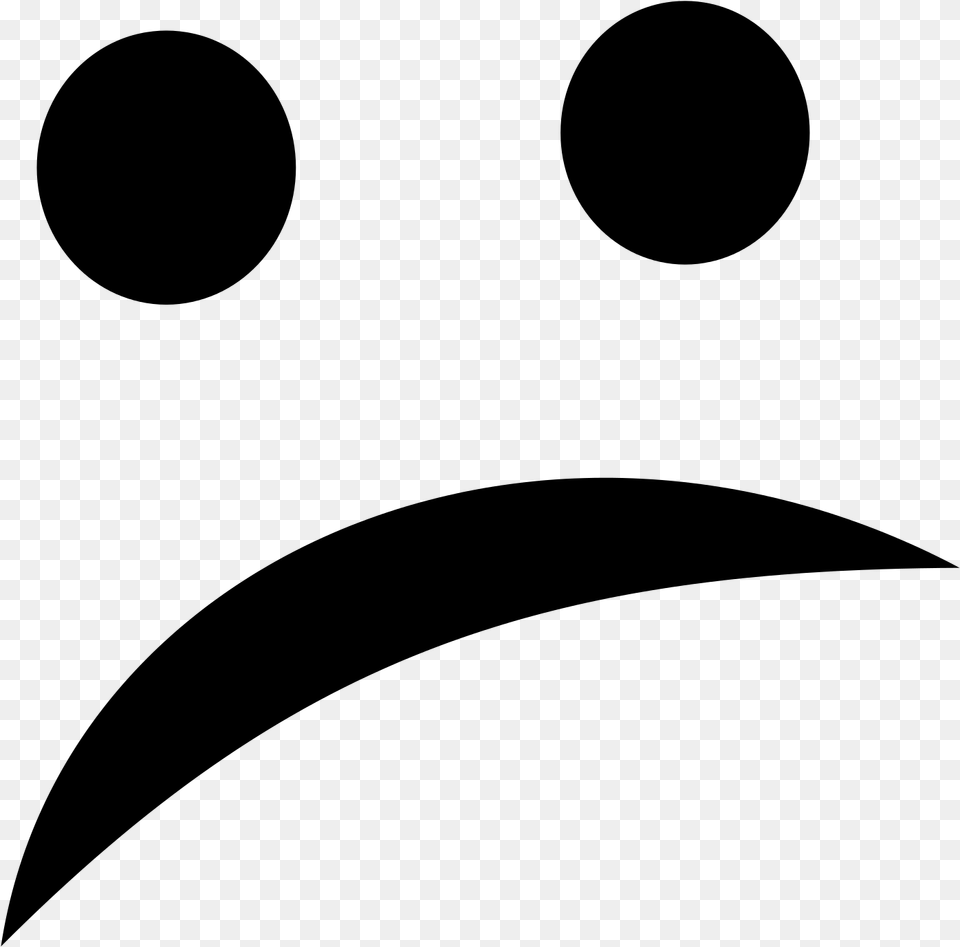 Open Negative Smiley Icon, Gray Png Image