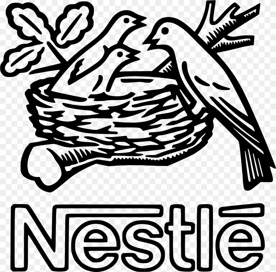 Open Nestle Logo, Gray Png